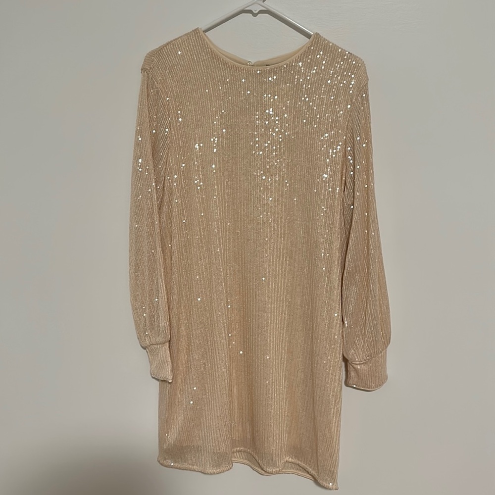 H&M nude sequin dress